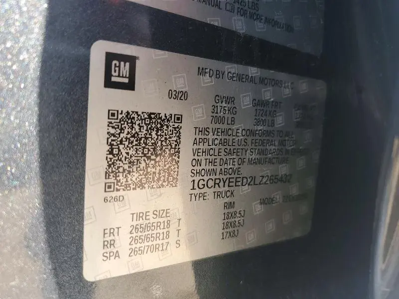 2020 CHEVROLET SILVERADO K1500 RST  