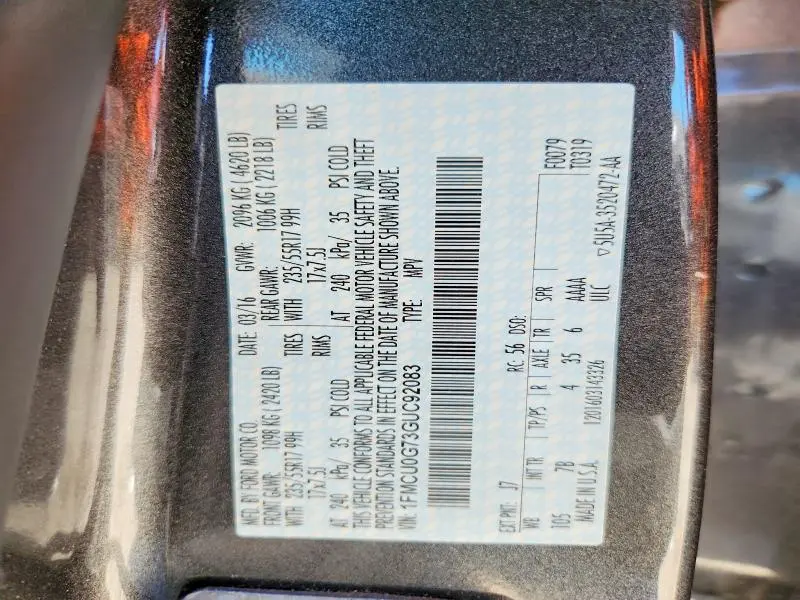 2016 FORD ESCAPE SE  