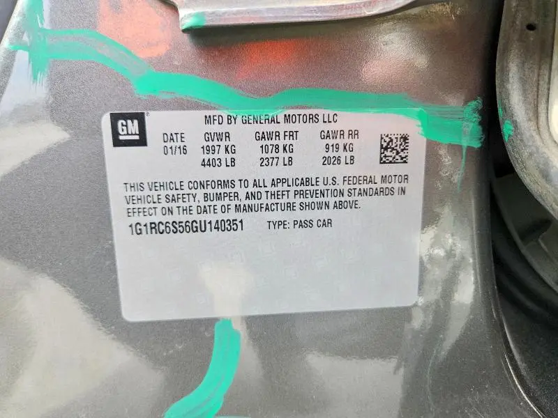 2016 CHEVROLET VOLT LT  