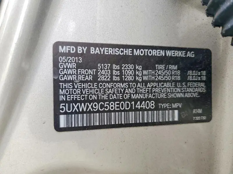 2014 BMW X3 XDRIVE28I  