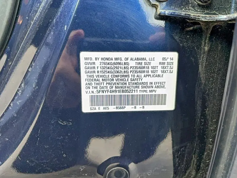 2014 HONDA PILOT TOURING  