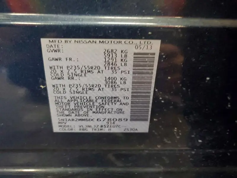 2013 NISSAN PATHFINDER S  