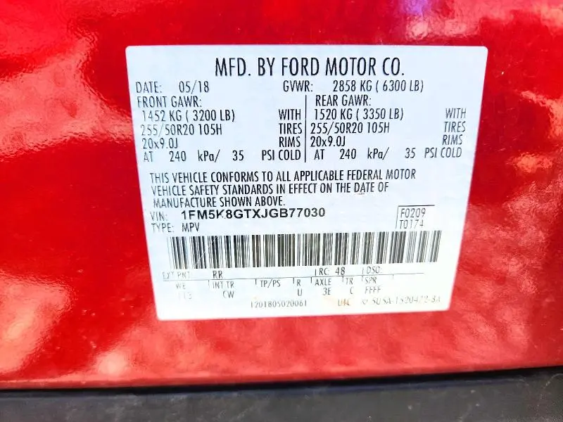 2018 FORD EXPLORER SPORT  