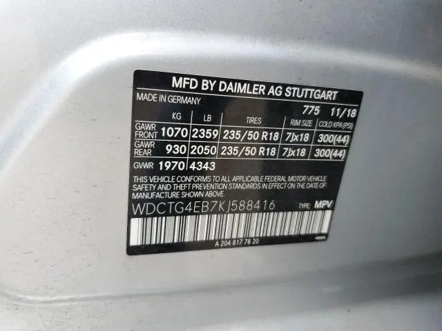 2019 MERCEDES-BENZ GLA 250