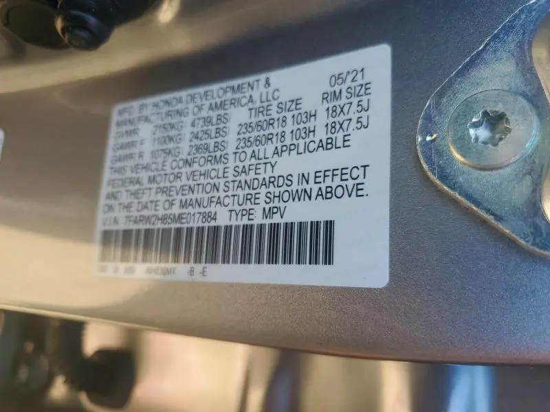 2021 HONDA CR-V EXL  