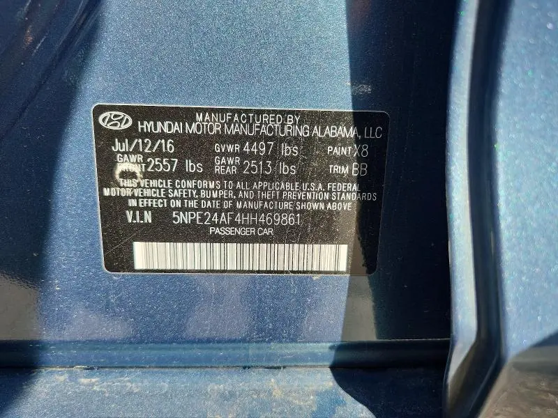 2017 HYUNDAI SONATA SE  
