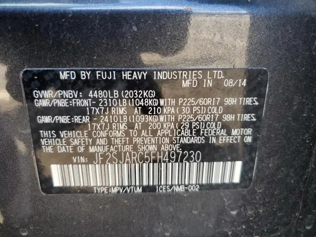 2015 SUBARU FORESTER 2.5I LIMITED