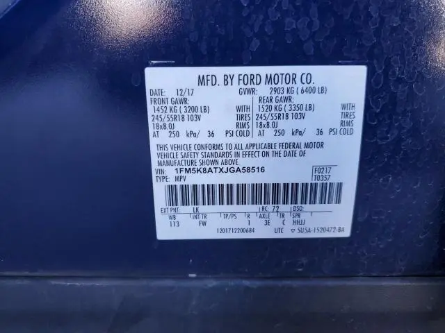 2018 FORD EXPLORER POLICE INTERCEPTOR  