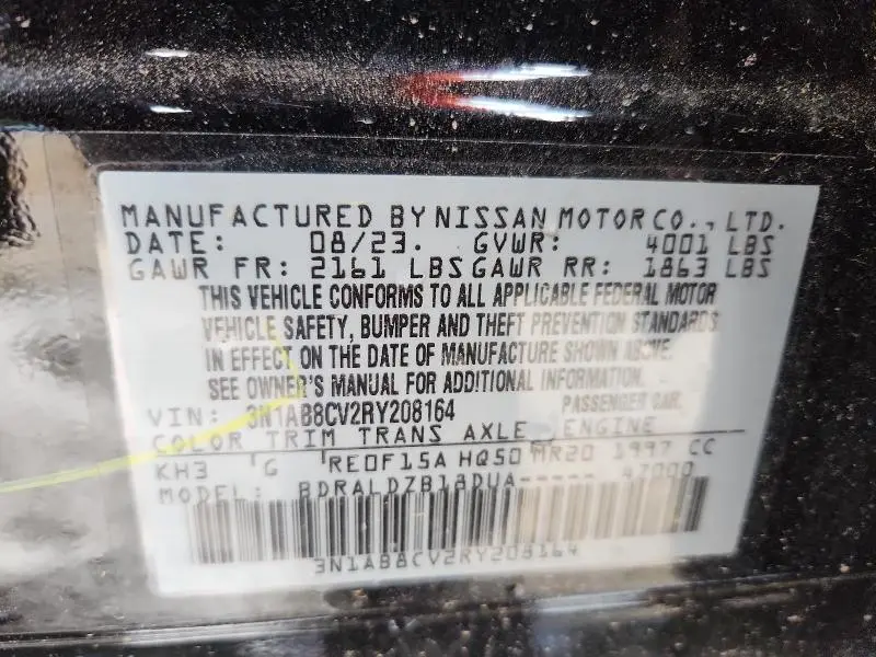 2024 NISSAN SENTRA SV  