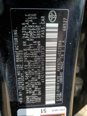 2023 TOYOTA CAMRY LE  