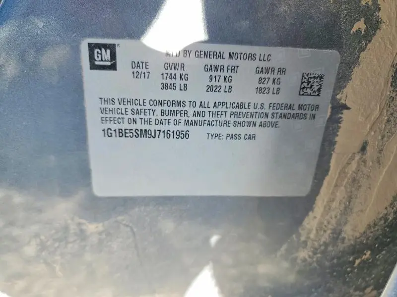 2018 CHEVROLET CRUZE LT  