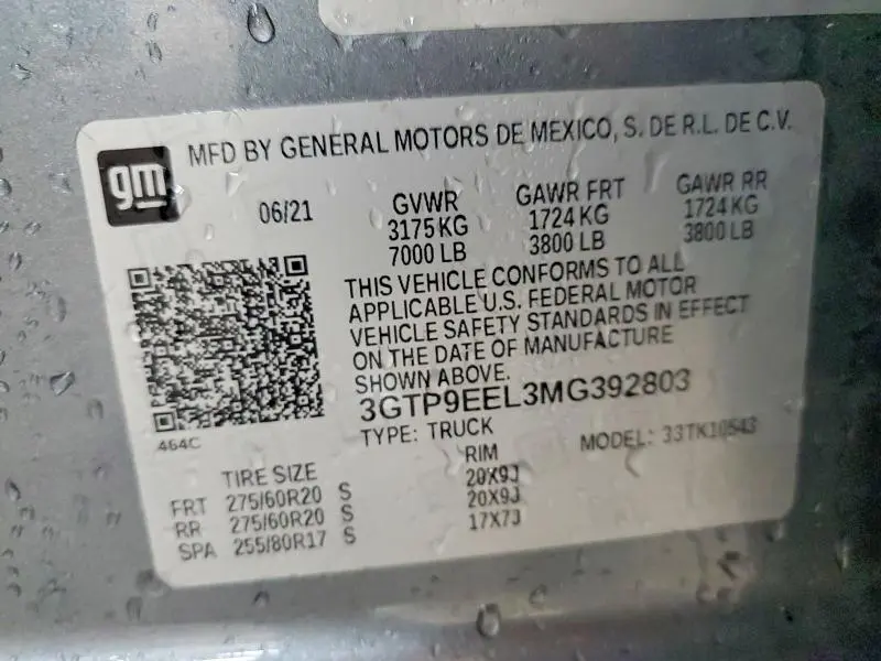 2021 GMC SIERRA K1500 AT4  