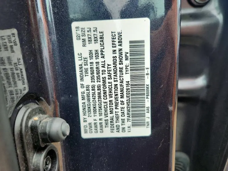 2018 HONDA CR-V EX  