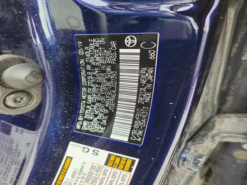 2020 TOYOTA COROLLA LE  