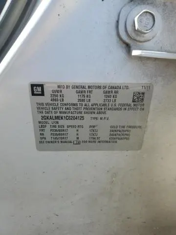 2012 GMC TERRAIN SLE  