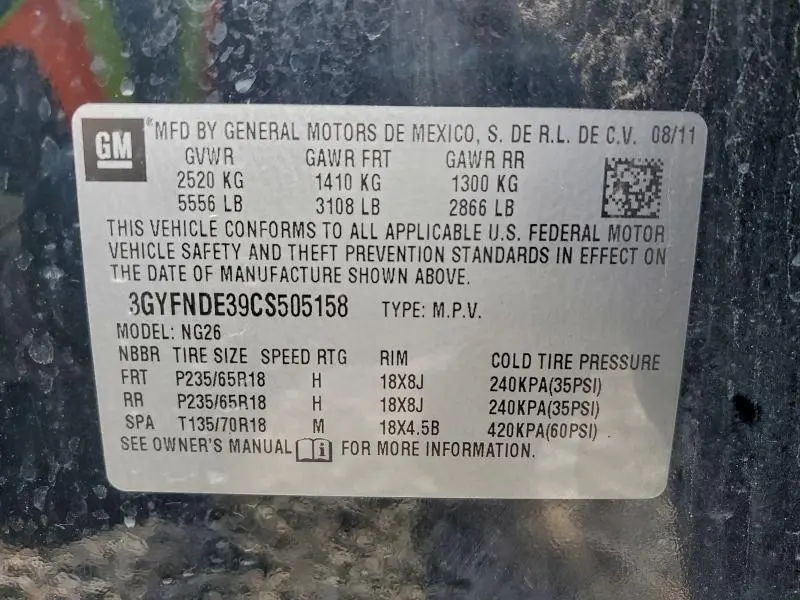 2012 CADILLAC SRX LUXURY COLLECTION  