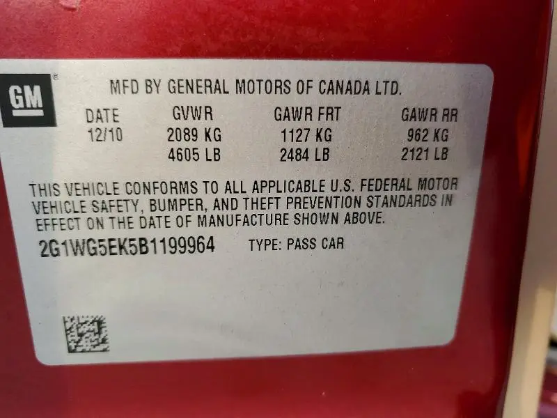 2011 CHEVROLET IMPALA LT  