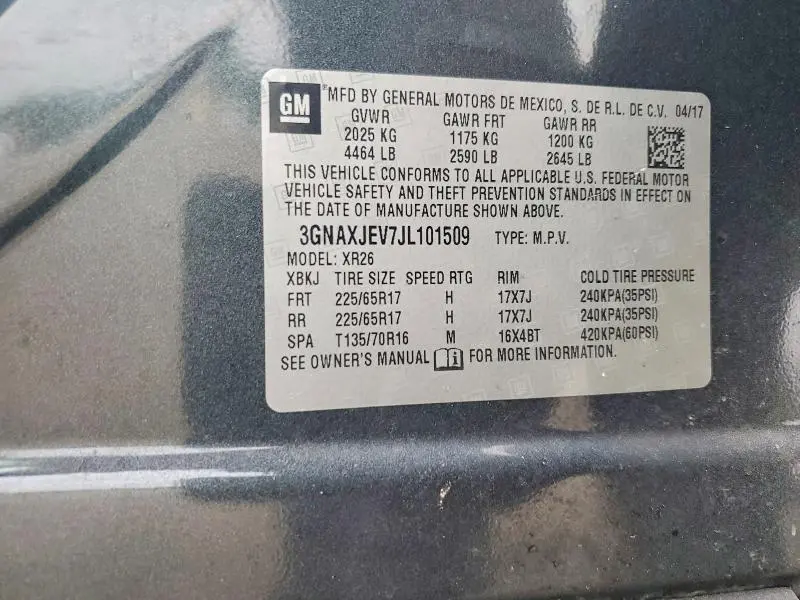 2018 CHEVROLET EQUINOX LT  