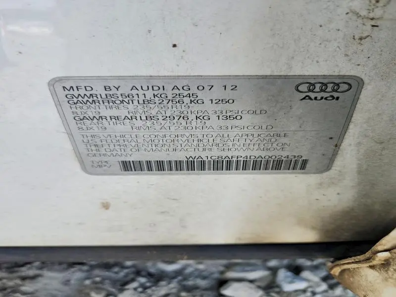 2013 AUDI Q5 PREMIUM HYBRID  
