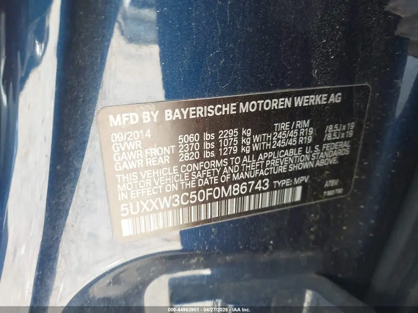 2015 BMW X4 XDRIVE28I