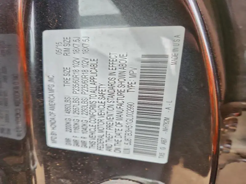 2016 ACURA RDX TECHNOLOGY  