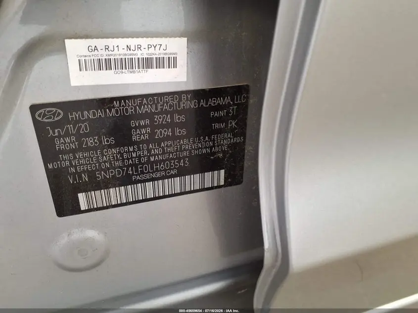 2020 HYUNDAI ELANTRA SE