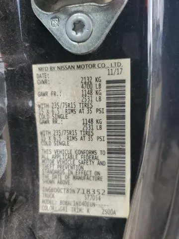 2018 NISSAN FRONTIER S  