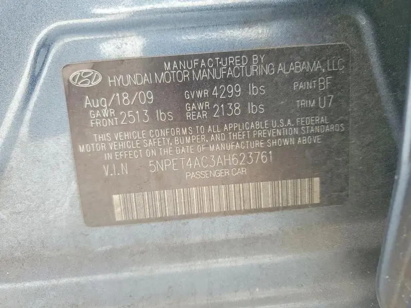 2010 HYUNDAI SONATA GLS  