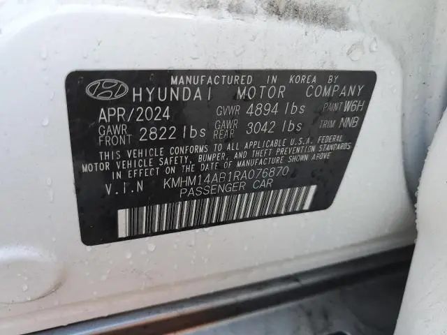 2024 HYUNDAI IONIQ 6 SE STANDARD RANGE  