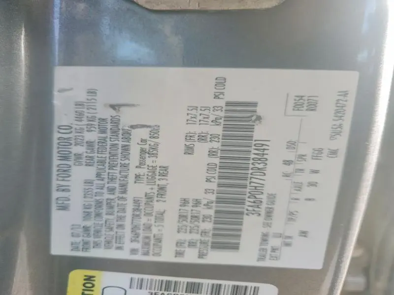 2013 FORD FUSION SE  