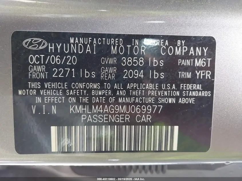 2021 HYUNDAI ELANTRA SEL