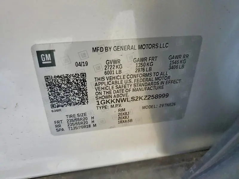 2019 GMC ACADIA SLT-2  