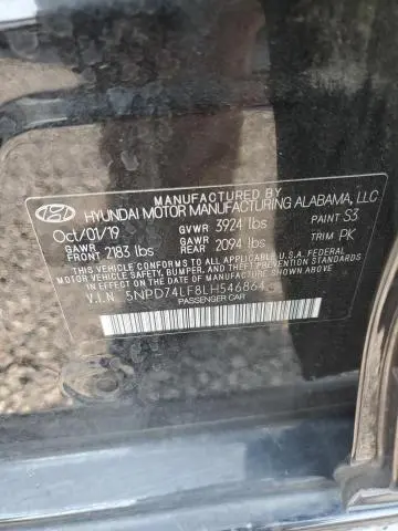 2020 HYUNDAI ELANTRA SE  