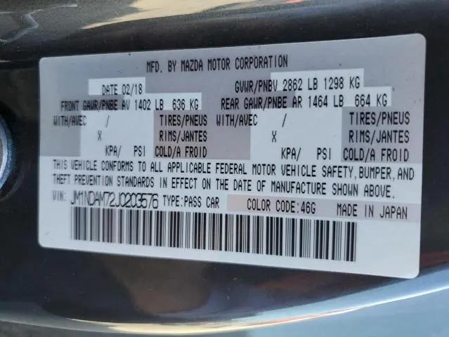 2018 MAZDA MX-5 MIATA GRAND TOURING  