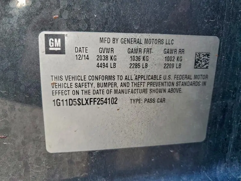 2015 CHEVROLET MALIBU 2LT  