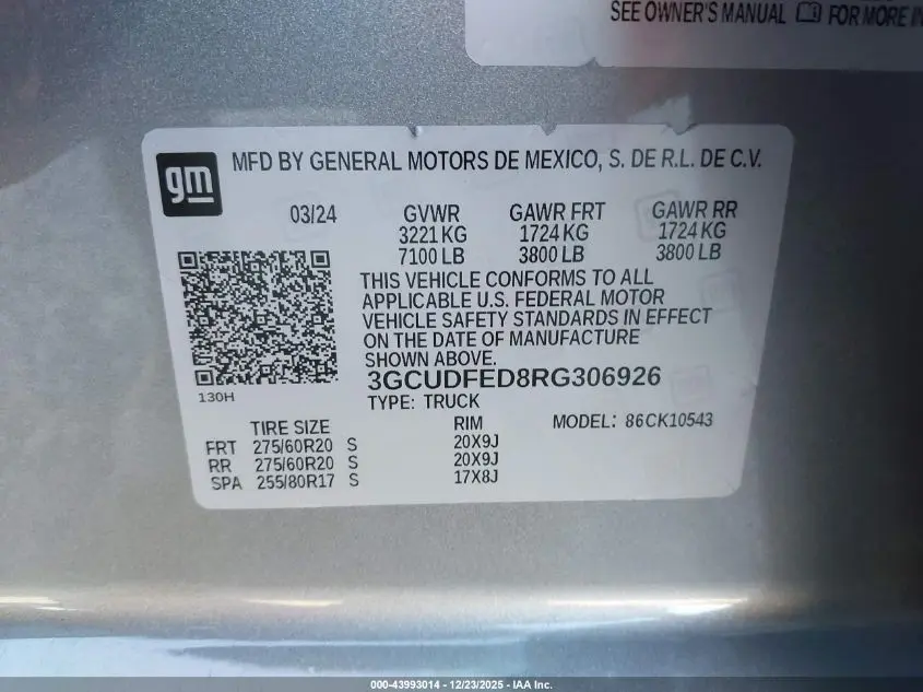 2024 CHEVROLET SILVERADO 1500 4WD  SHORT BED LT TRAIL BOSS