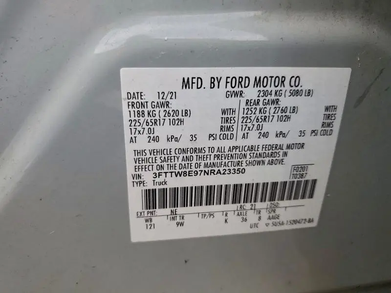 2022 FORD MAVERICK XL  