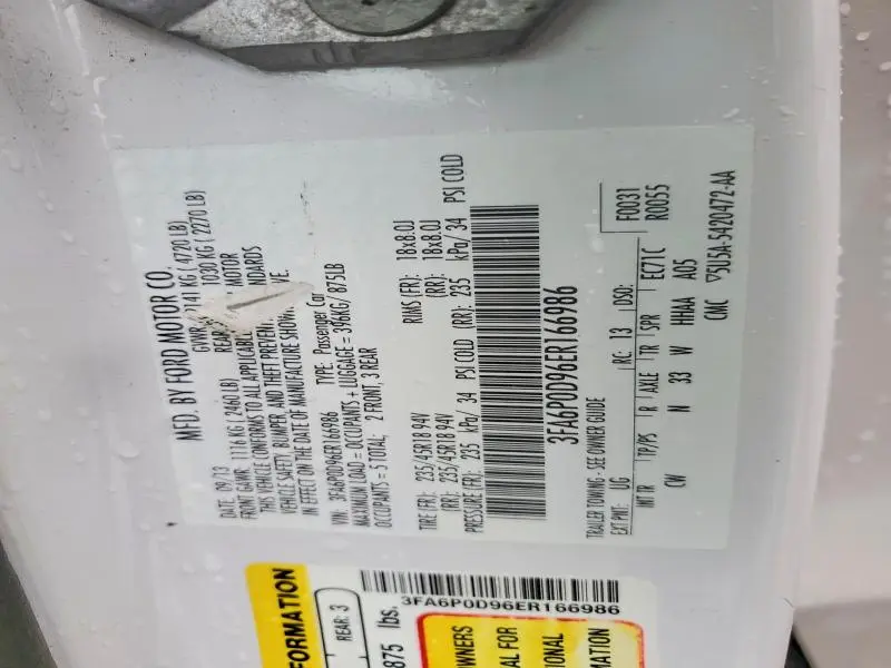 2014 FORD FUSION TITANIUM  