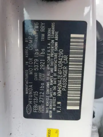 2015 HYUNDAI GENESIS 3.8L  