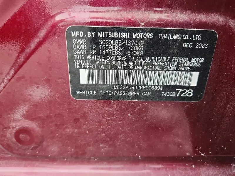 2024 MITSUBISHI MIRAGE ES  