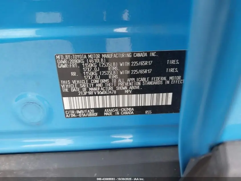 2019 TOYOTA RAV4 XLE