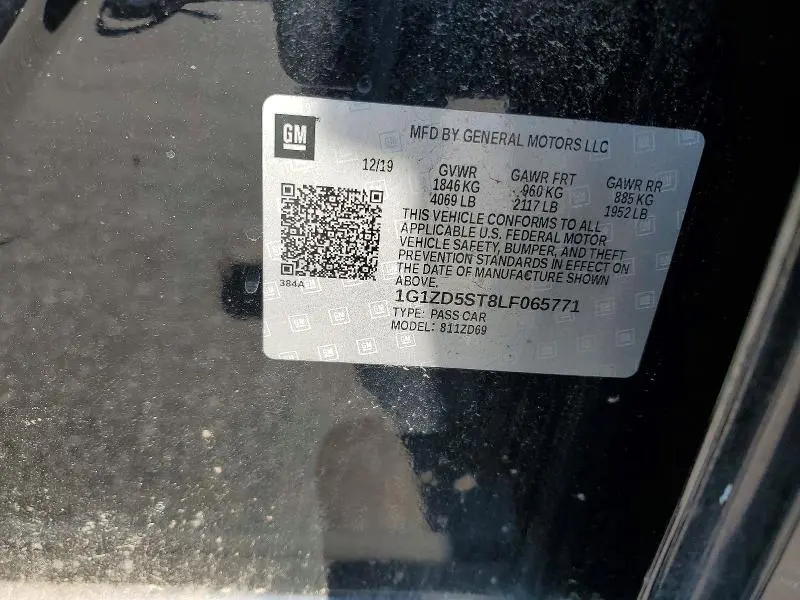 2020 CHEVROLET MALIBU LT  