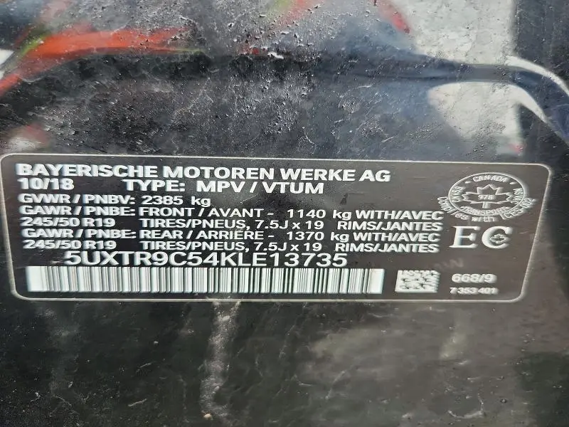 2019 BMW X3 XDRIVE30I  