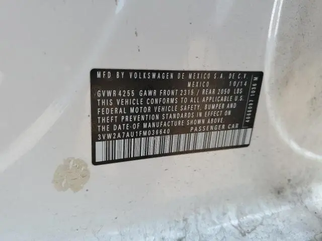 2015 VOLKSWAGEN GOLF TDI  