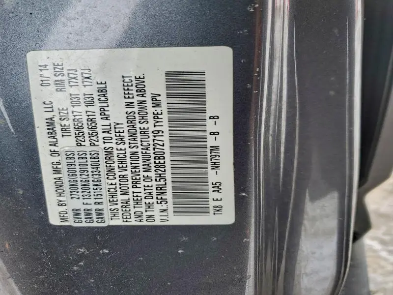 2014 HONDA ODYSSEY LX  