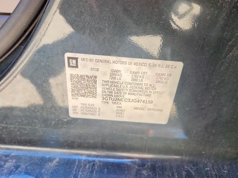 2018 GMC SIERRA K1500 SLT  