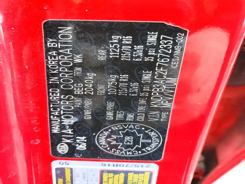 2015 KIA SPORTAGE LX  