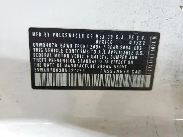 2022 VOLKSWAGEN JETTA SPORT  