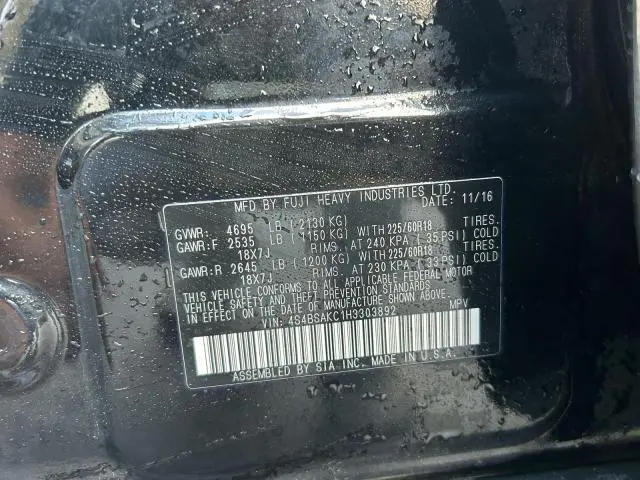 2017 SUBARU OUTBACK 2.5I LIMITED  