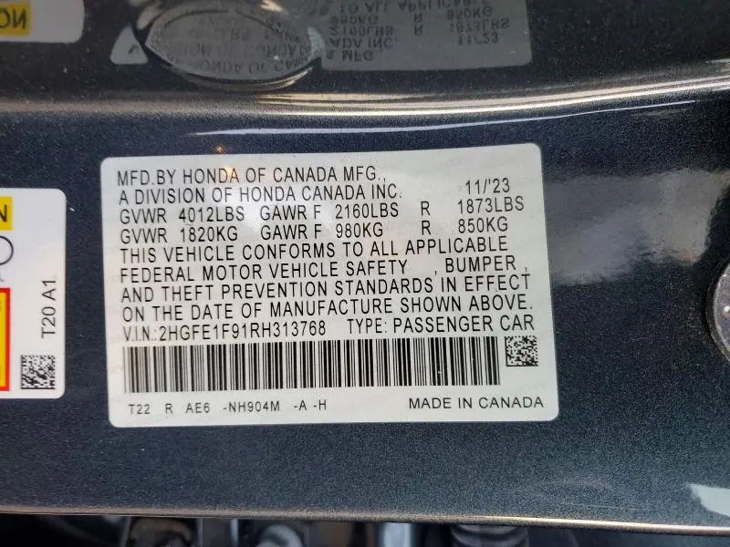 2024 HONDA CIVIC TOURING  